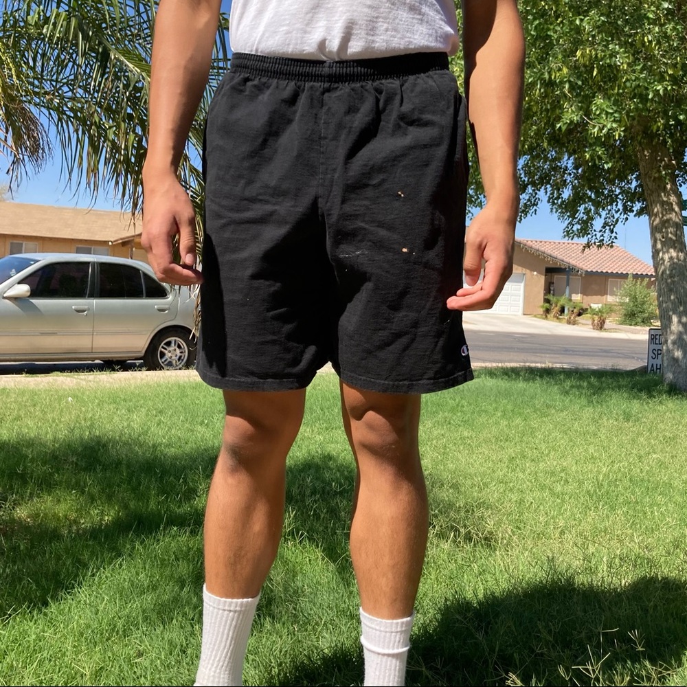 Black Champion athletic shorts